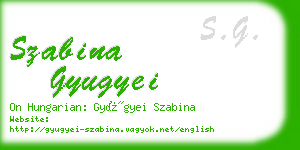 szabina gyugyei business card